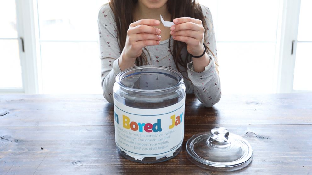 PHOTO: When the kids say "I'm bored" this summer, have them pick an activity out of the "bored jar."