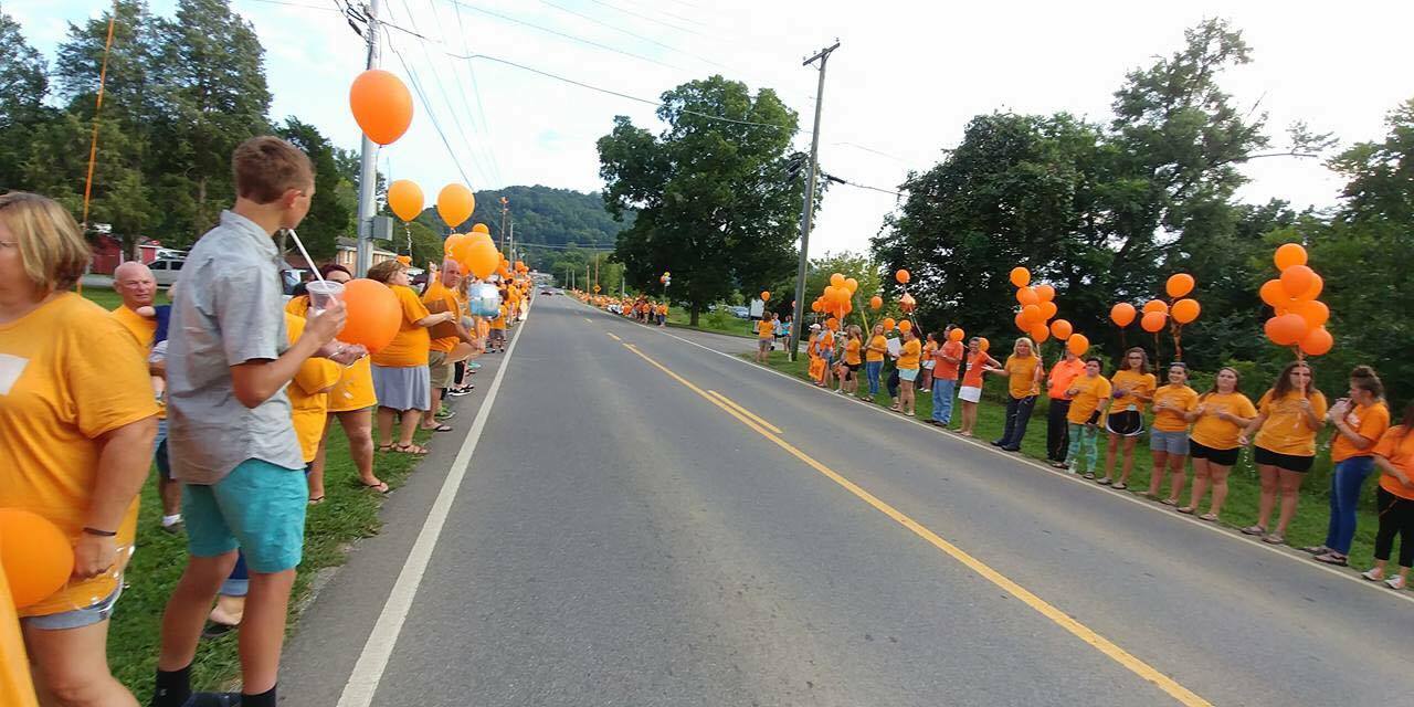 PHOTO: Johnny Sawyer Dyer, 7, was welcomed home with a parade in his hometown of Corryton, Tennessee, after battling leukemia for months at two children's hospitals. Sawyer is now in remission.