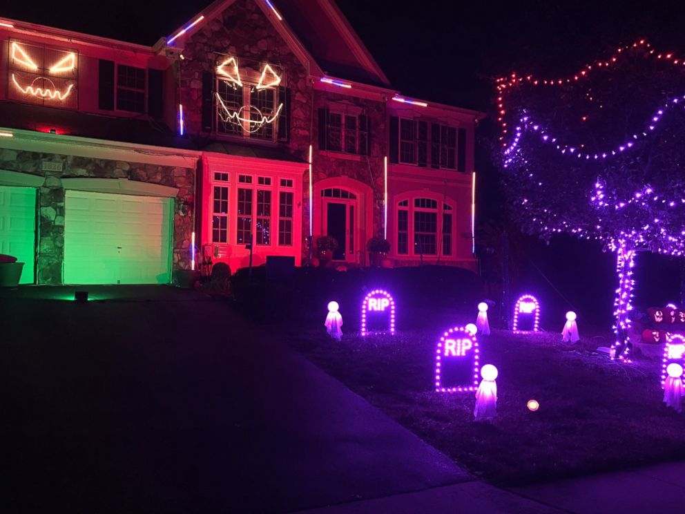 PHOTO: Brandon Bullis decorated his Leesburg, Virginia, home with around 16,000 lights for Halloween.