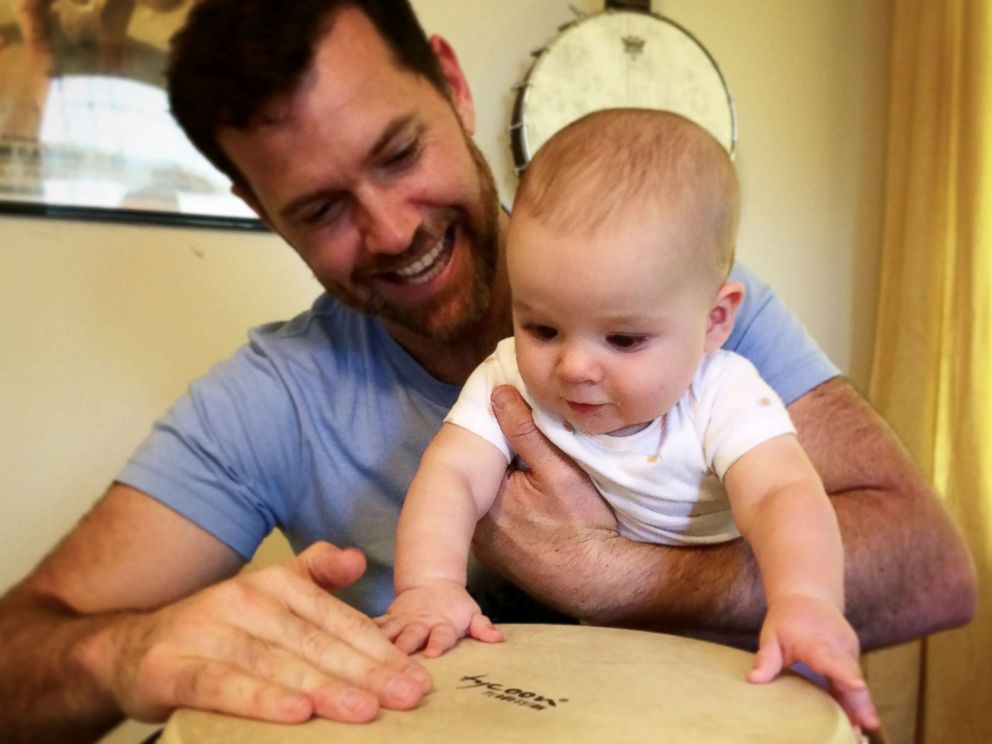 PHOTO: Bronkar and Cyndi Lee of Atlanta, Ga., play instruments with their 19-month-old son Elijah.