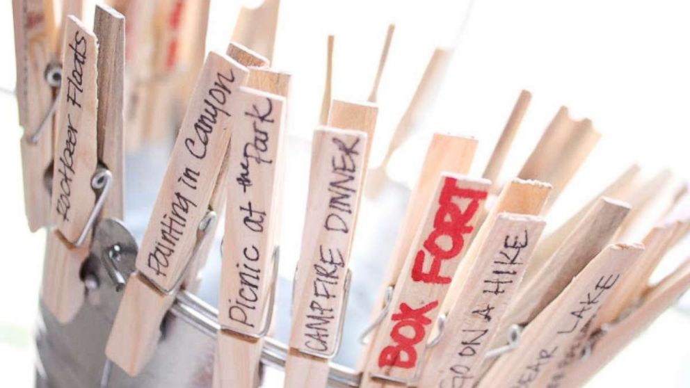 PHOTO: Make an adorable summer bucket list of a bucket and clothespins. 