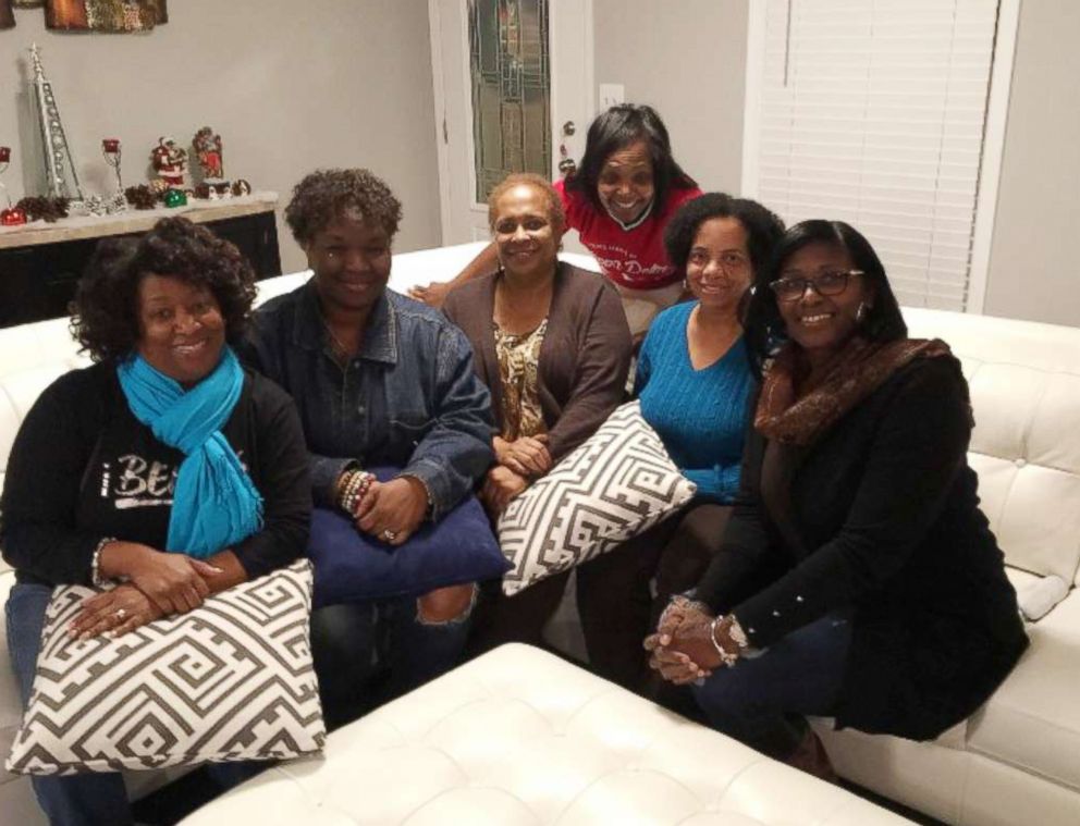 PHOTO: Daphne Thompson, Della Jackson, Lisa Alexander, LaTangie Ingram, Sharon Robinson and the late Denise Williamson at Christmas 2017.