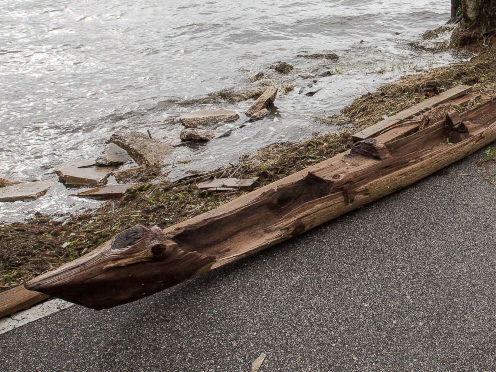 canoe unearthed by hurricane irma could be hundreds of