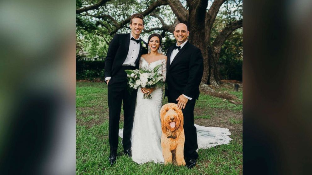 PHOTO: Hillary Bowles' dad surprised her with a cardboard cutout of her dog, Leo, at her July 3 wedding in Charleston, S.C. 