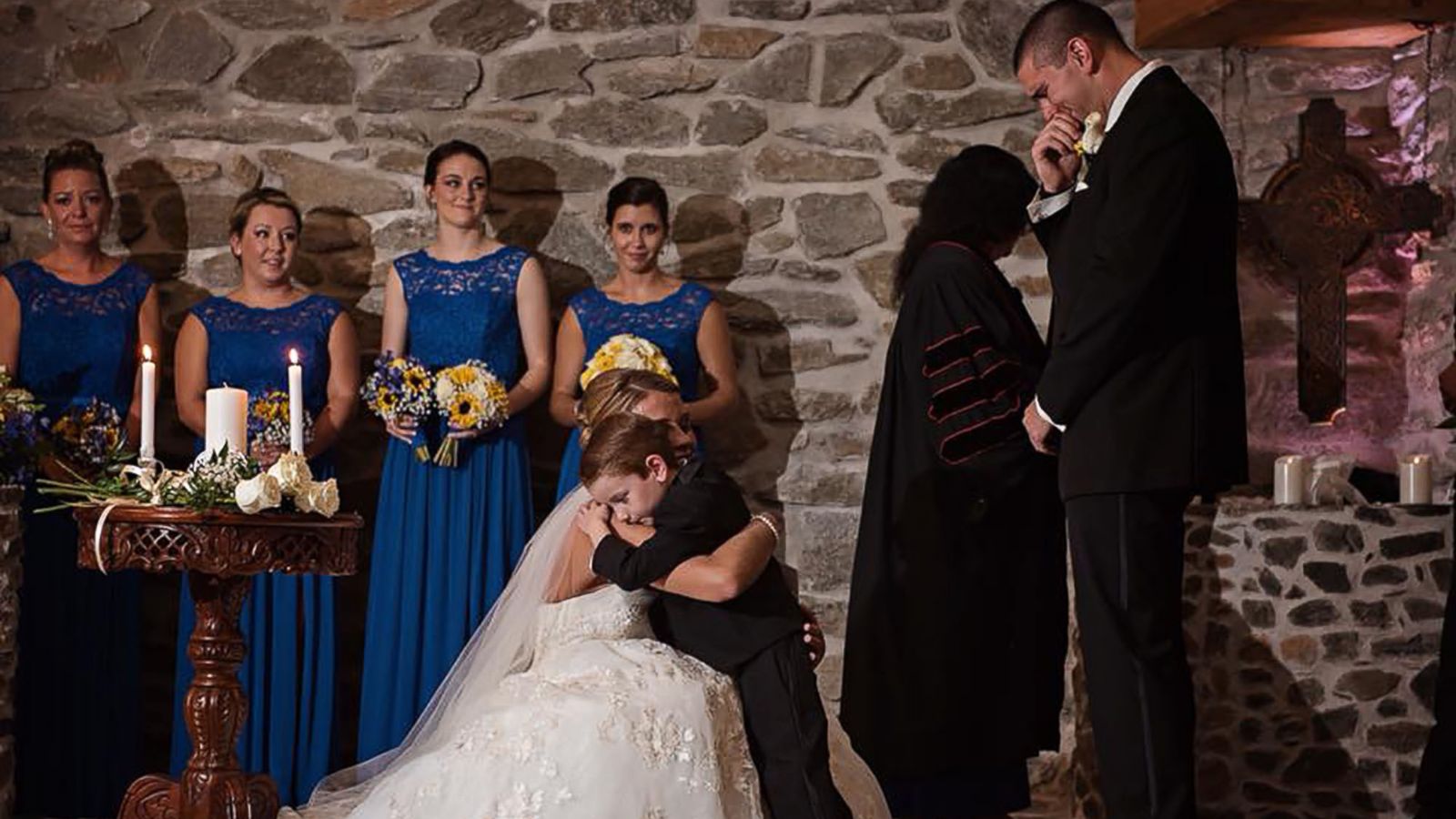 Bride recites vows to her stepson and his mother during wedding ceremony -  ABC News