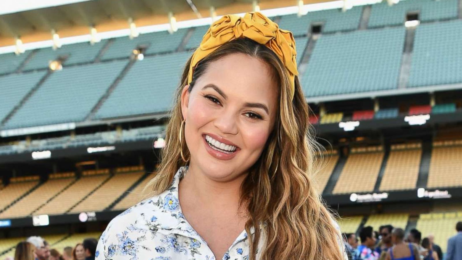 PHOTO: Chrissy Teigen attends the Fourth Annual Los Angeles Dodgers Foundation Blue Diamond Gala at Dodger Stadium on June 11, 2018 in Los Angeles.