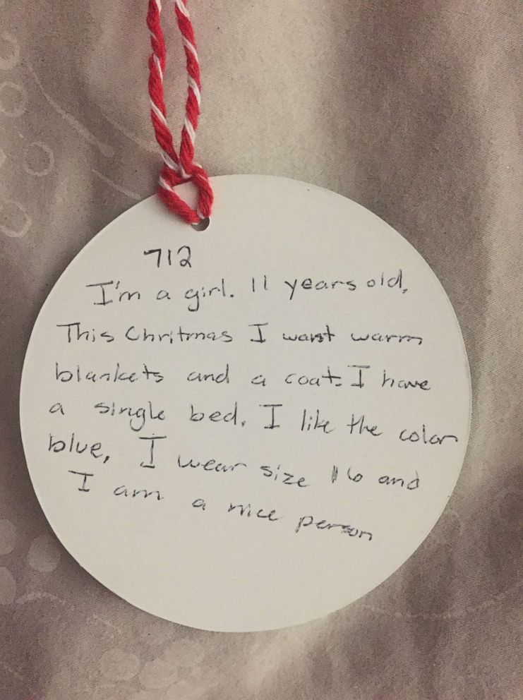 PHOTO: Things of My Very Own, an organization in Schenectady, N.Y. that helps kids in crisis, shared the Christmas wishes of some of the children they work with.