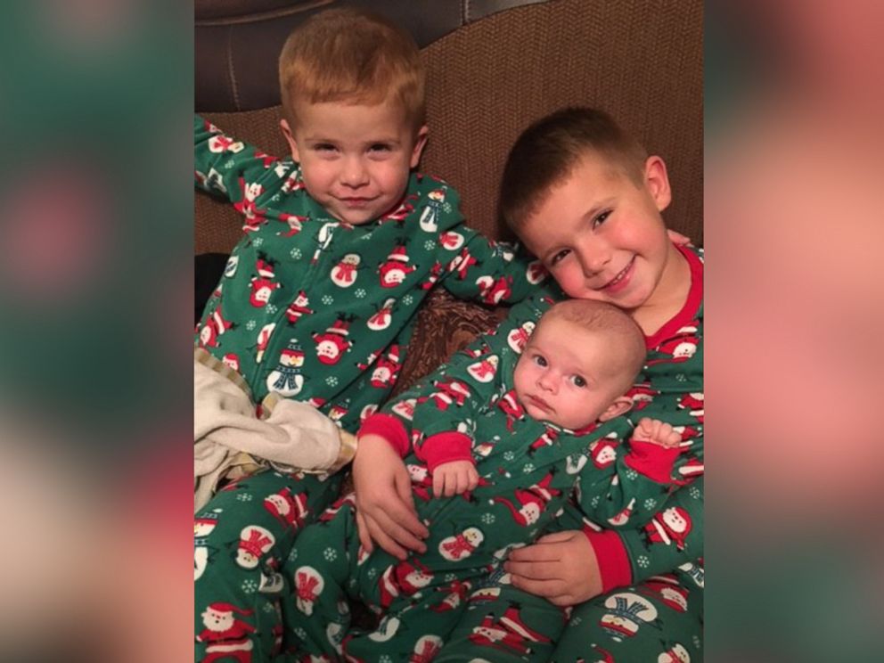 PHOTO:Rachel Nicholsons three sons received Christmas presents through the Holidays for Harvey program.