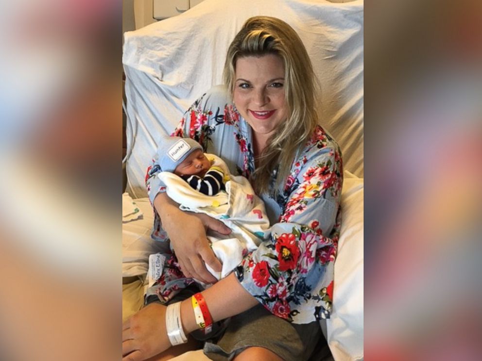 PHOTO:Rachel Nicholson, of Kingwood, Texas, gave birth to her third son just days before Hurricane Harvey.