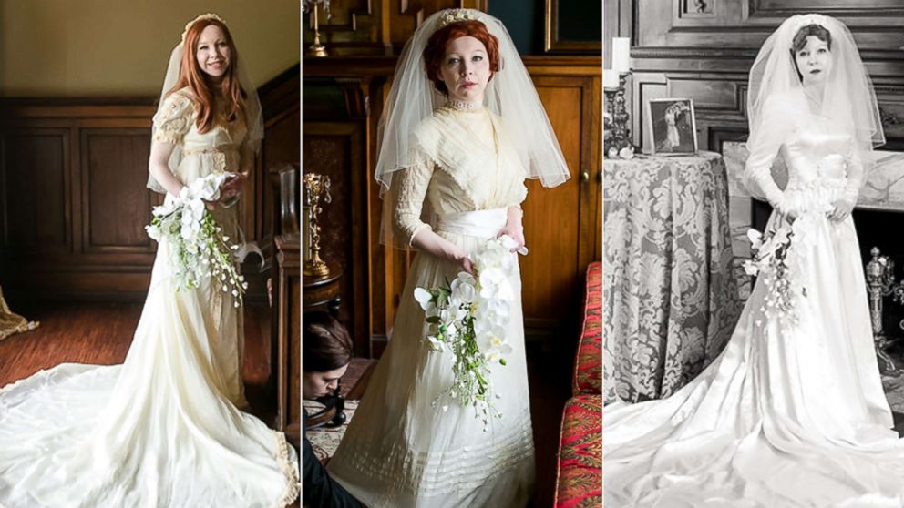 Bride Wears Great Grandmother S 1910 Wedding Dress In Special