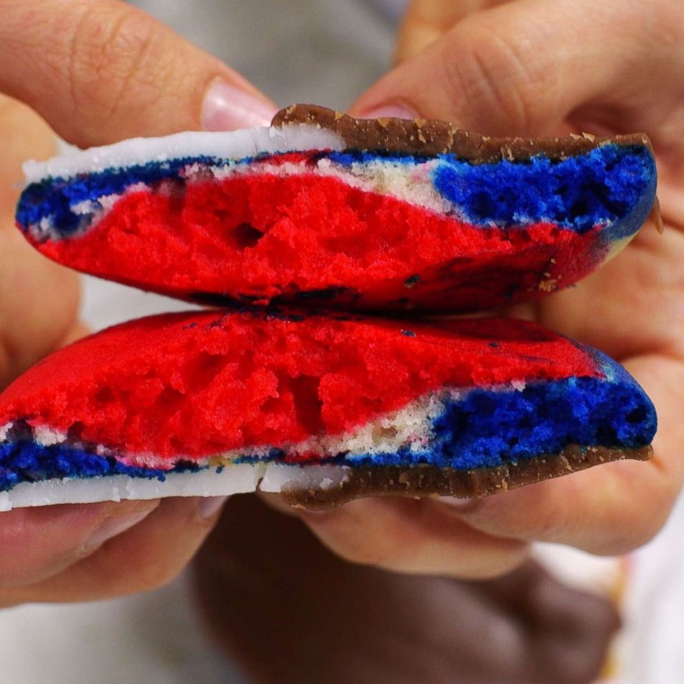 VIDEO: How to make red white and blue tie-dyed cookies for 4th of July