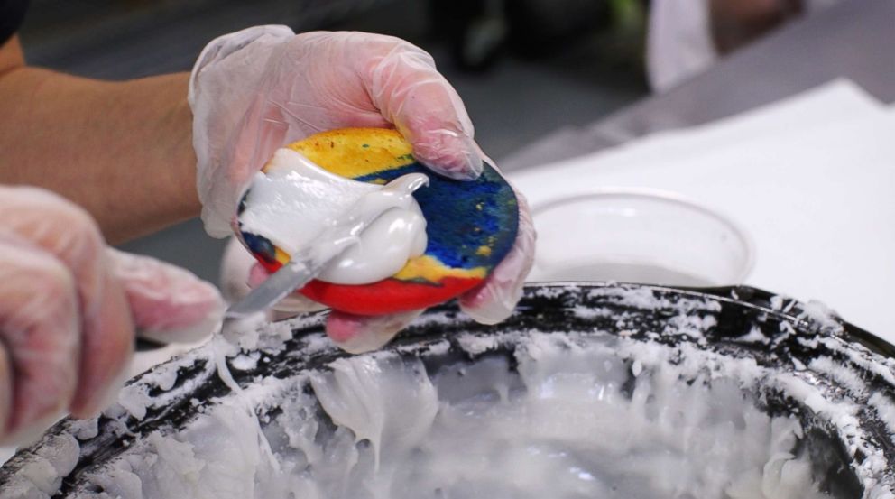 PHOTO: These red, white, and blue cookies are made and iced by hand.