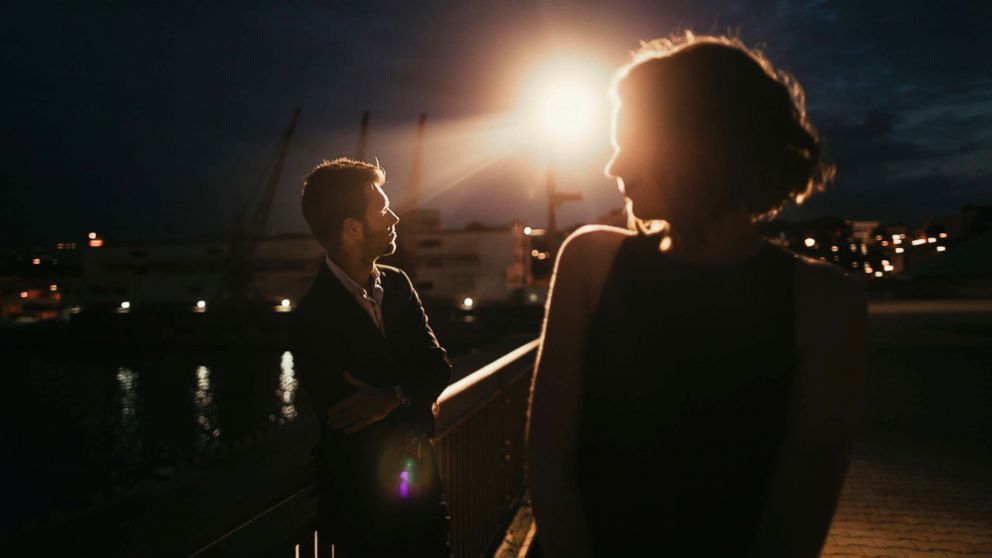 PHOTO: Stock photo of couple out at night.