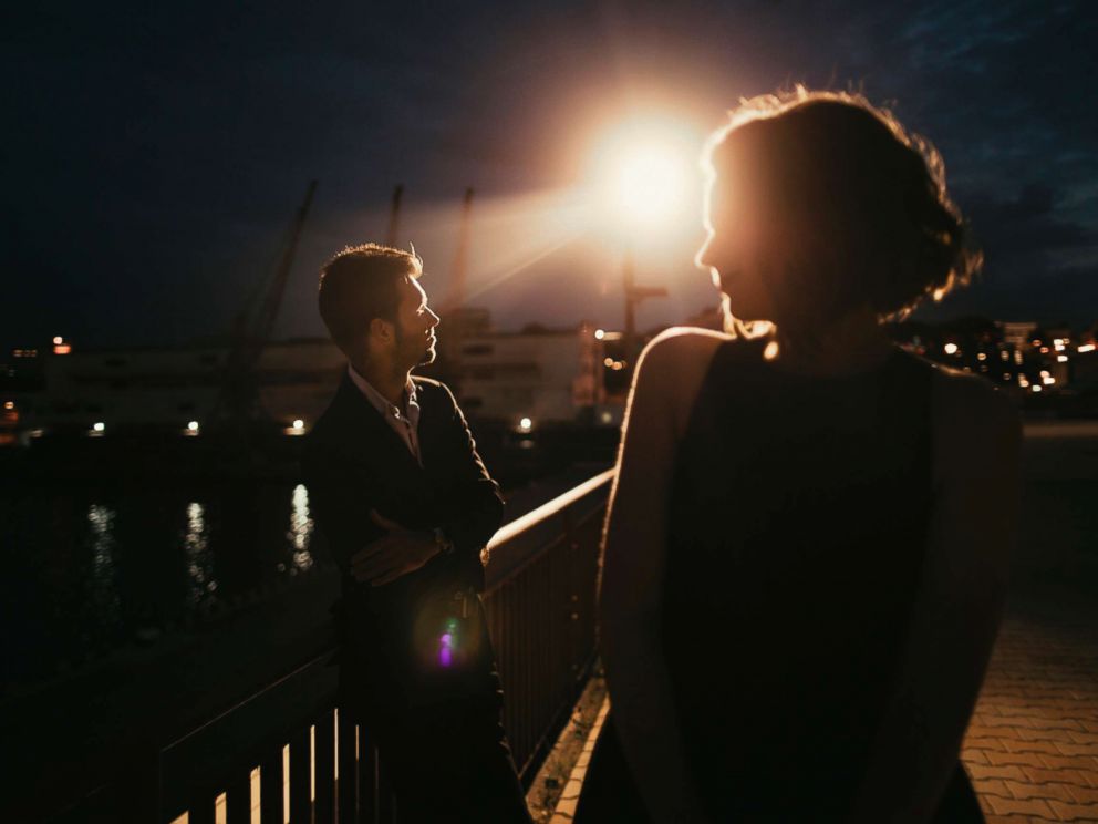 PHOTO: Stock photo of couple out at night.