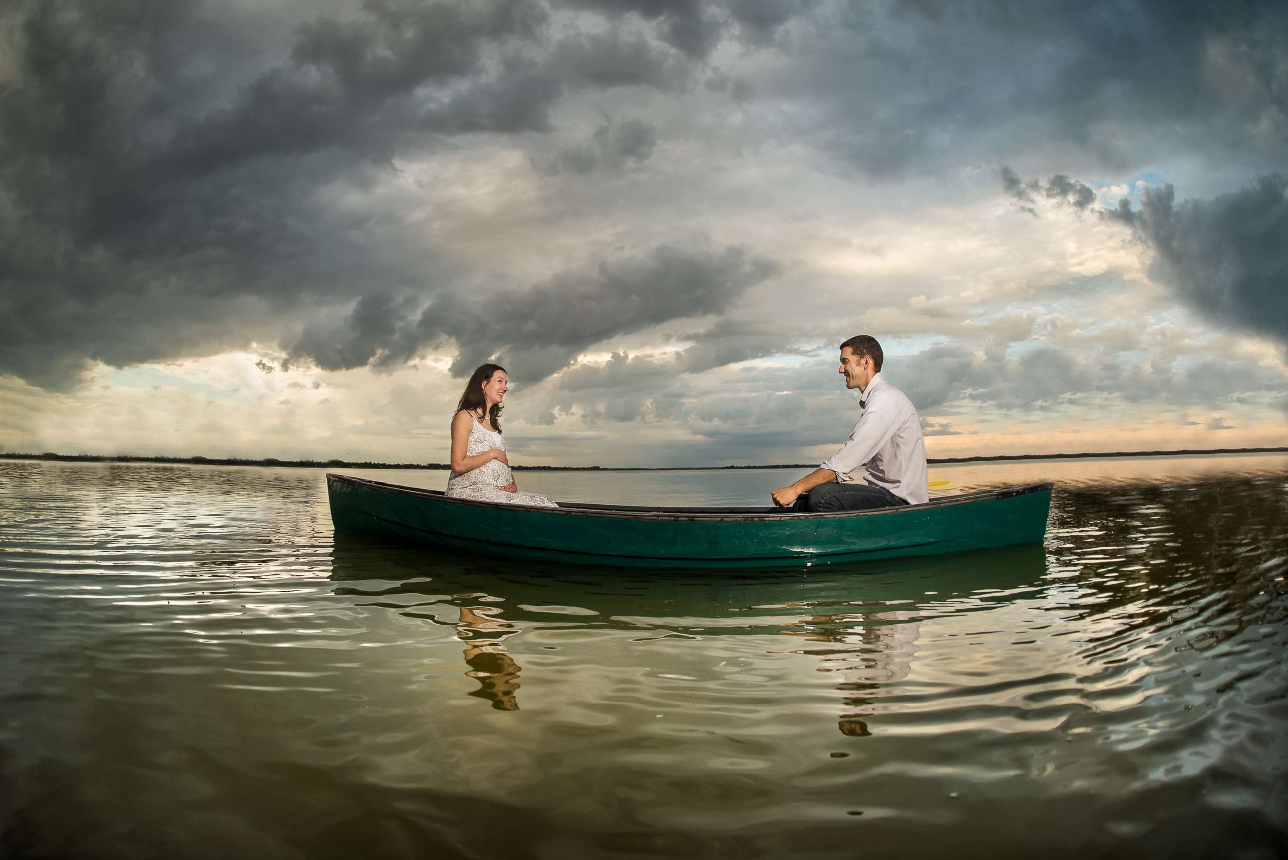 PHOTO: Suzanne and her husband Wes in a boat on Lake Dora in Florida.