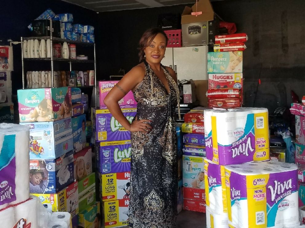 PHOTO: Kimberly Gager of San Antonio, Texas, is donating her couponed goods to hurricane survivors