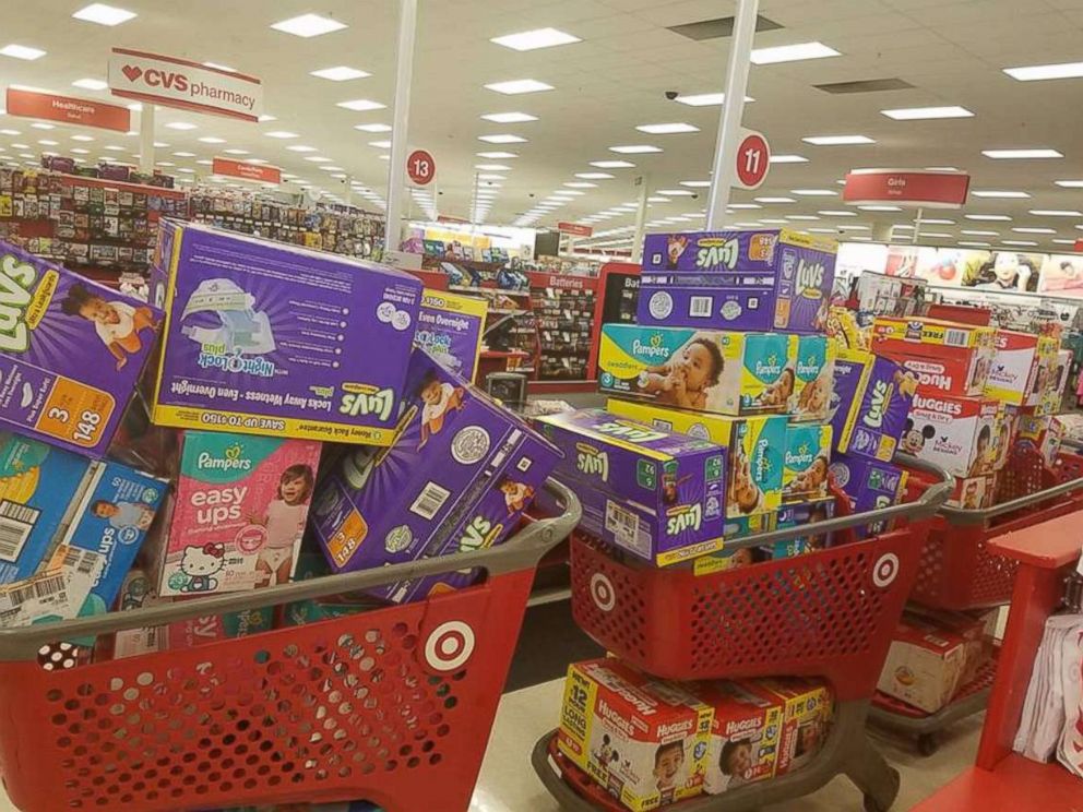 PHOTO: Kimberly Gager of San Antonio, Texas, is donating her couponed goods to hurricane survivors
