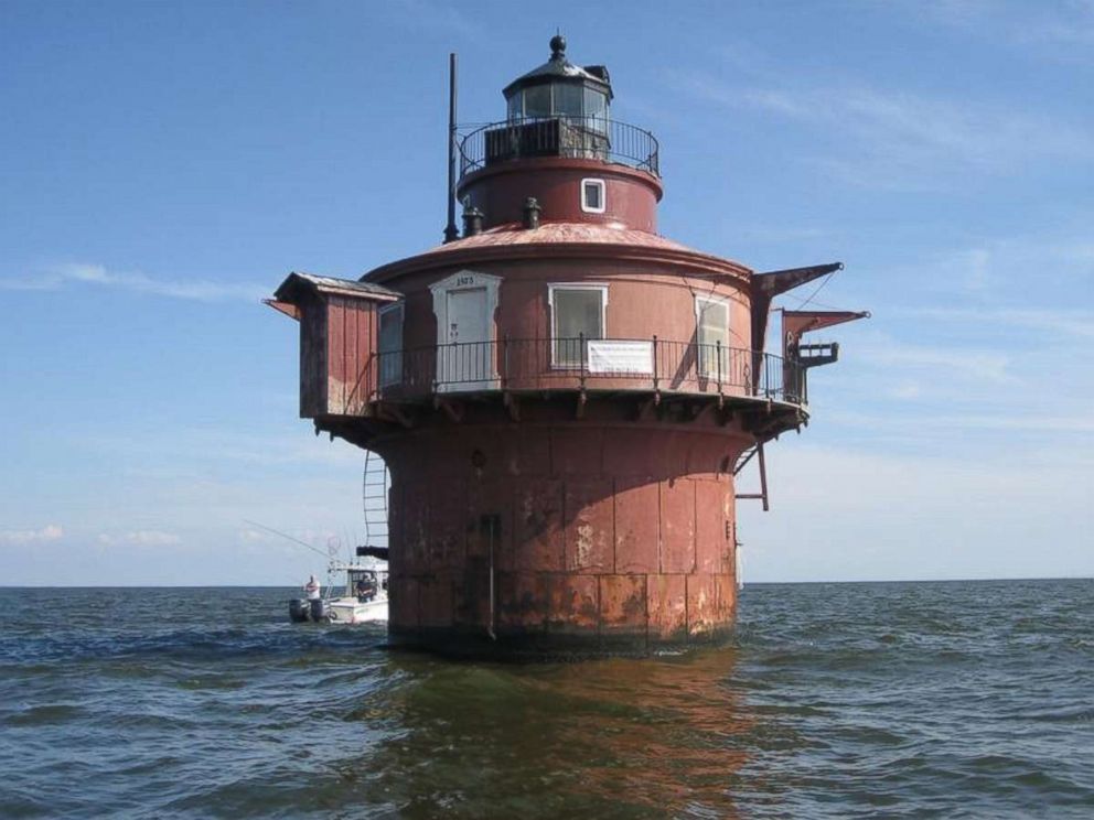 PHOTO: The Craighill Channel Lower Range Front Light Station, located in Maryland's Chesapeake Bay, is up for auction.