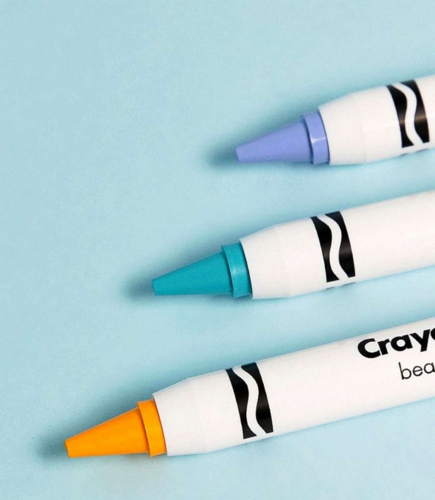 PHOTO: This Macaron Crayola Face Crayon Trio retails for $29.00 at ASOS.