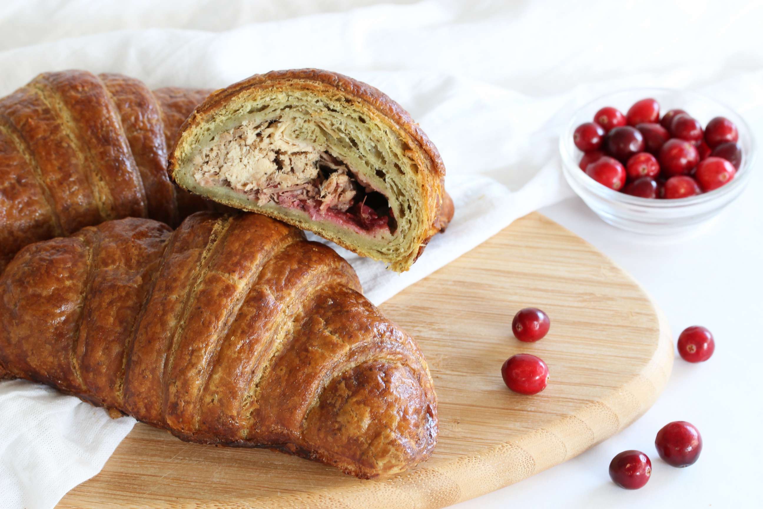 PHOTO: Stuffing flavored croissant filled with turkey, cranberry and gravy.