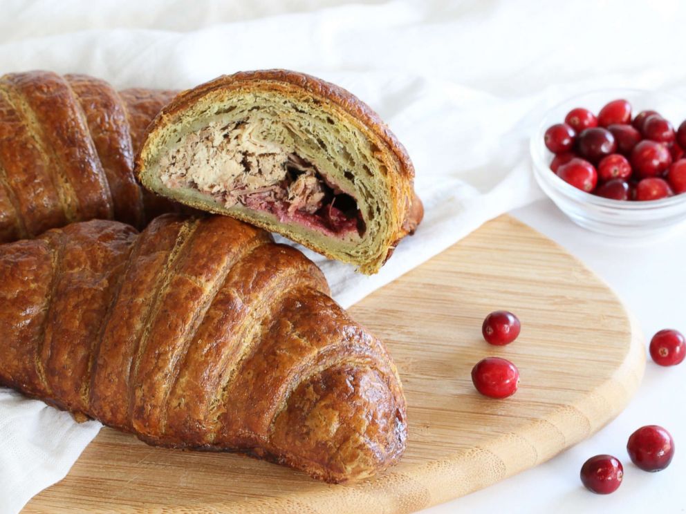 PHOTO: Stuffing flavored croissant filled with turkey, cranberry and gravy.