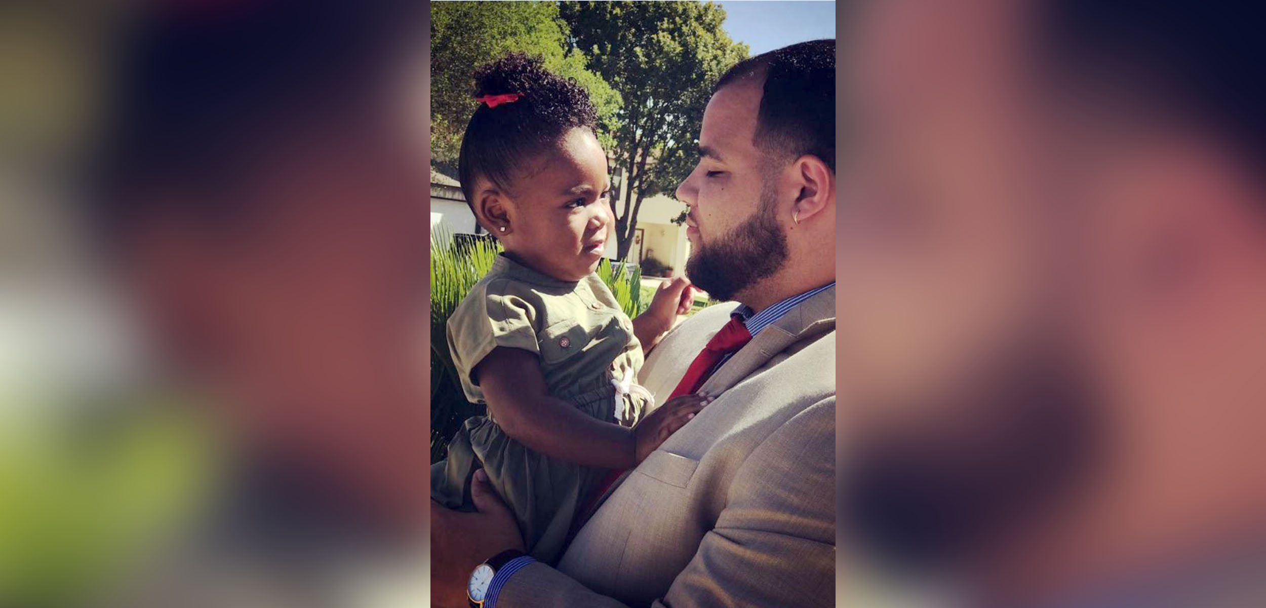 PHOTO: San Antonio,Texas father Francis Garner with his 2-year-old daughter Jayde. 