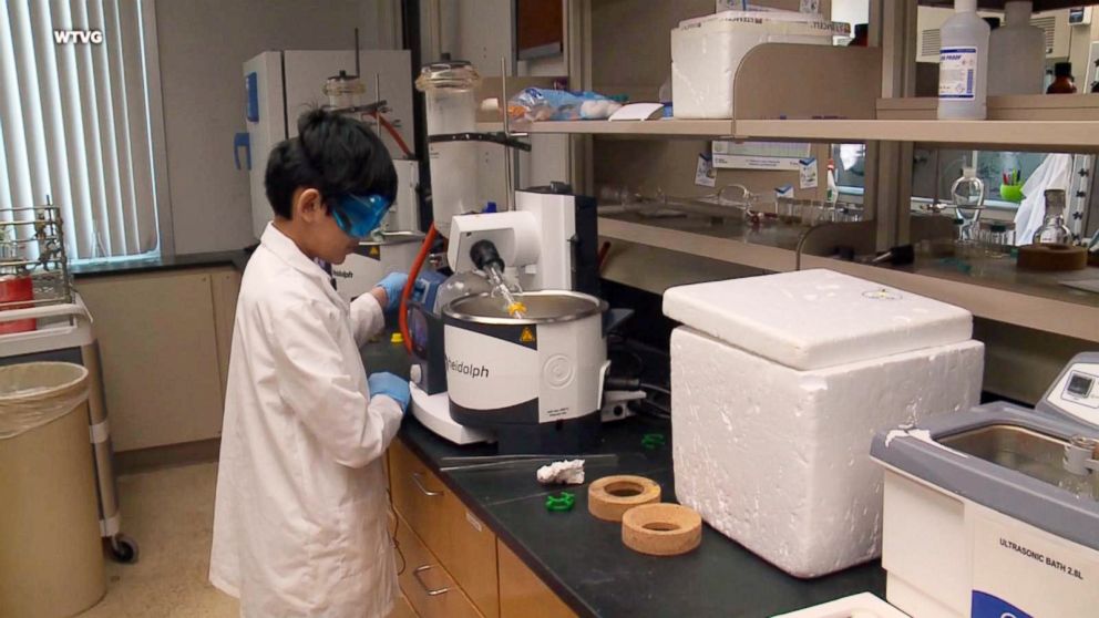 PHOTO: Daniel Liu says he feels "at home" when in this research lab at the University of Toledo.