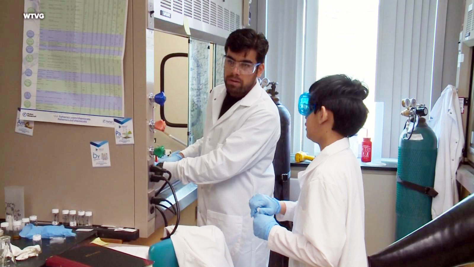 PHOTO: Dr. Mohit Kakoop, a postdoctoral researcher at the University of Toledo, says working with 12-year-old Daniel Liu is like working with a PhD student.