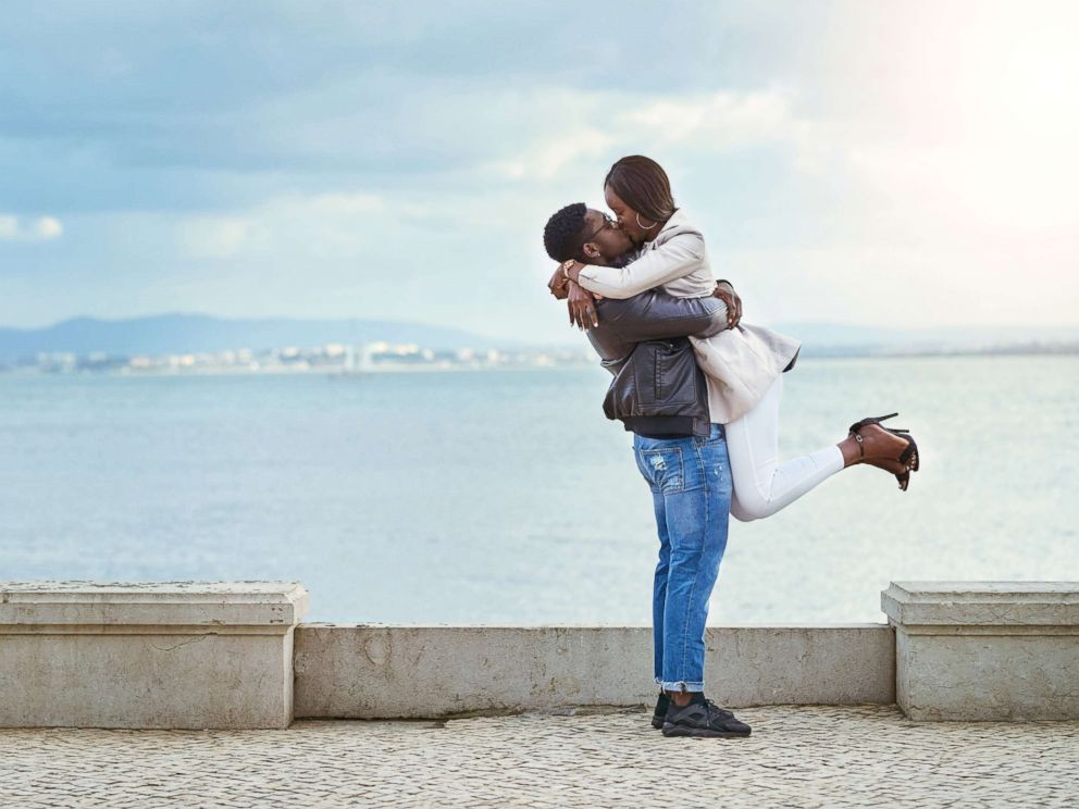 PHOTO: A man lifts a woman while embracing her in an undated stock photo.