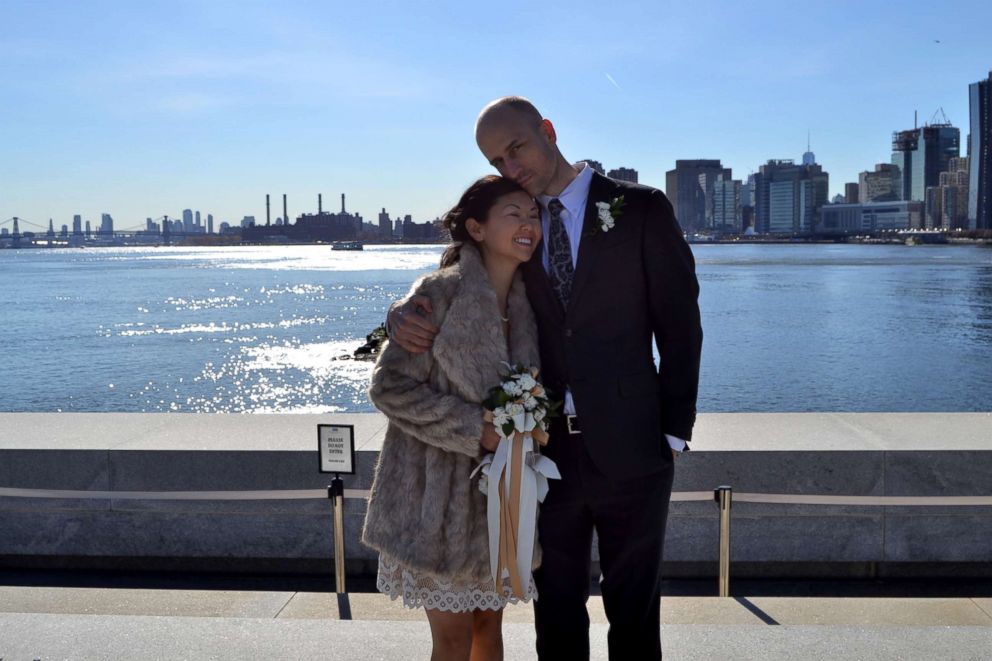 PHOTO: Dax Oliver and Kris Geiger on their wedding day in New York City.