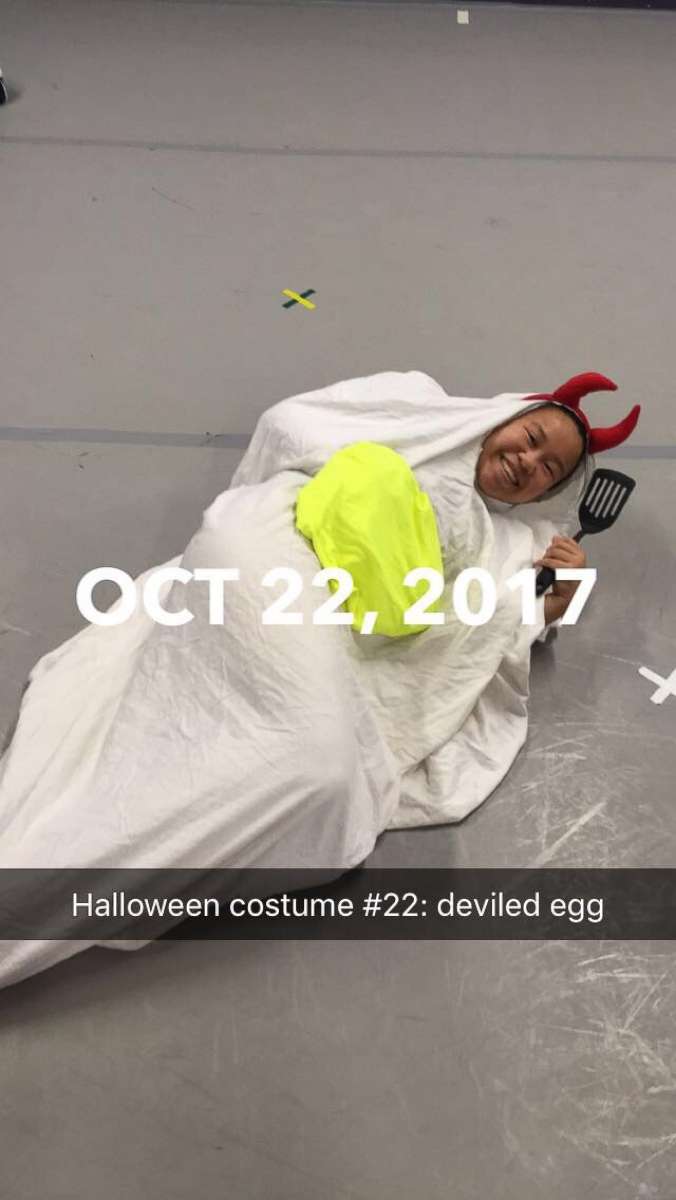 PHOTO: Molly Foote dressed as a Deviled Egg on Oct. 22, 2017.