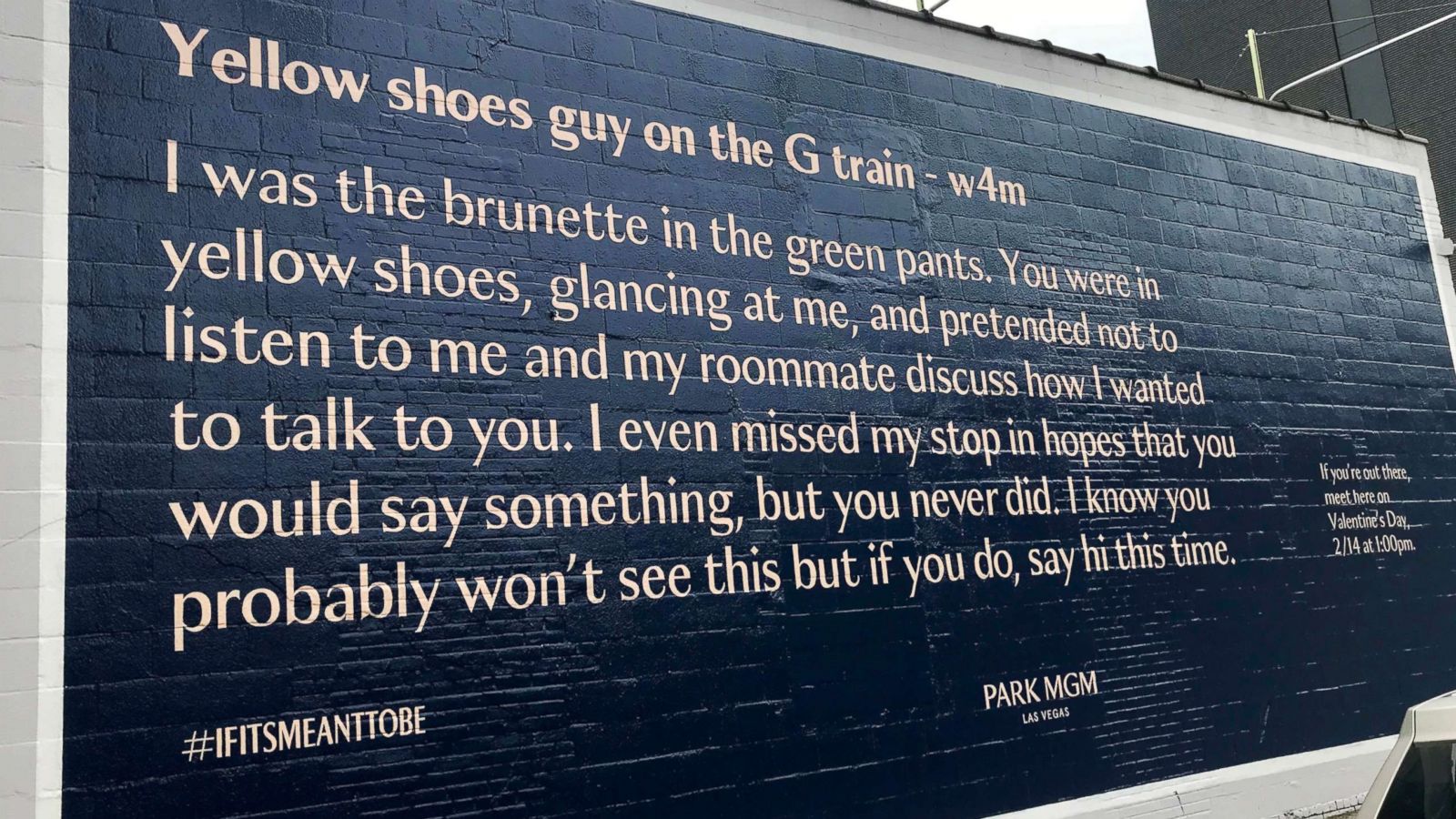 20-foot mural created for woman looking for missed love connection on  subway - ABC News