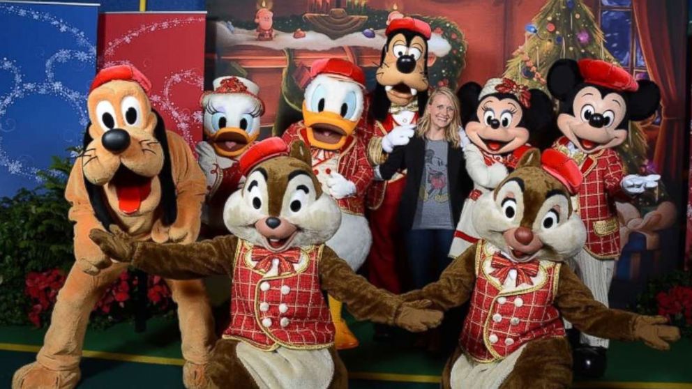 PHOTO: Ashley Papson with Disney characters. 