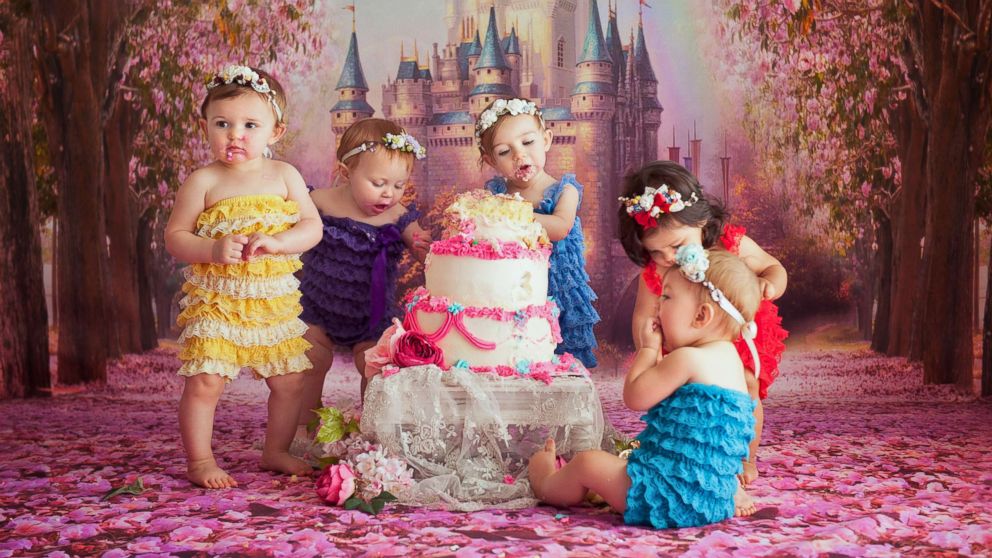 Baby Disney princesses reunite for seriously epic cake smash