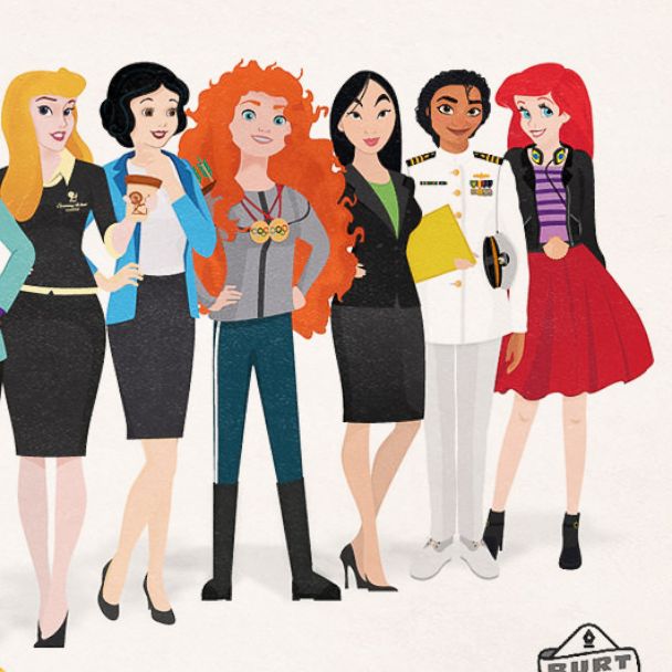 VIDEO: Disney royalty illustrated as career women proves girls can be a princess and a boss
