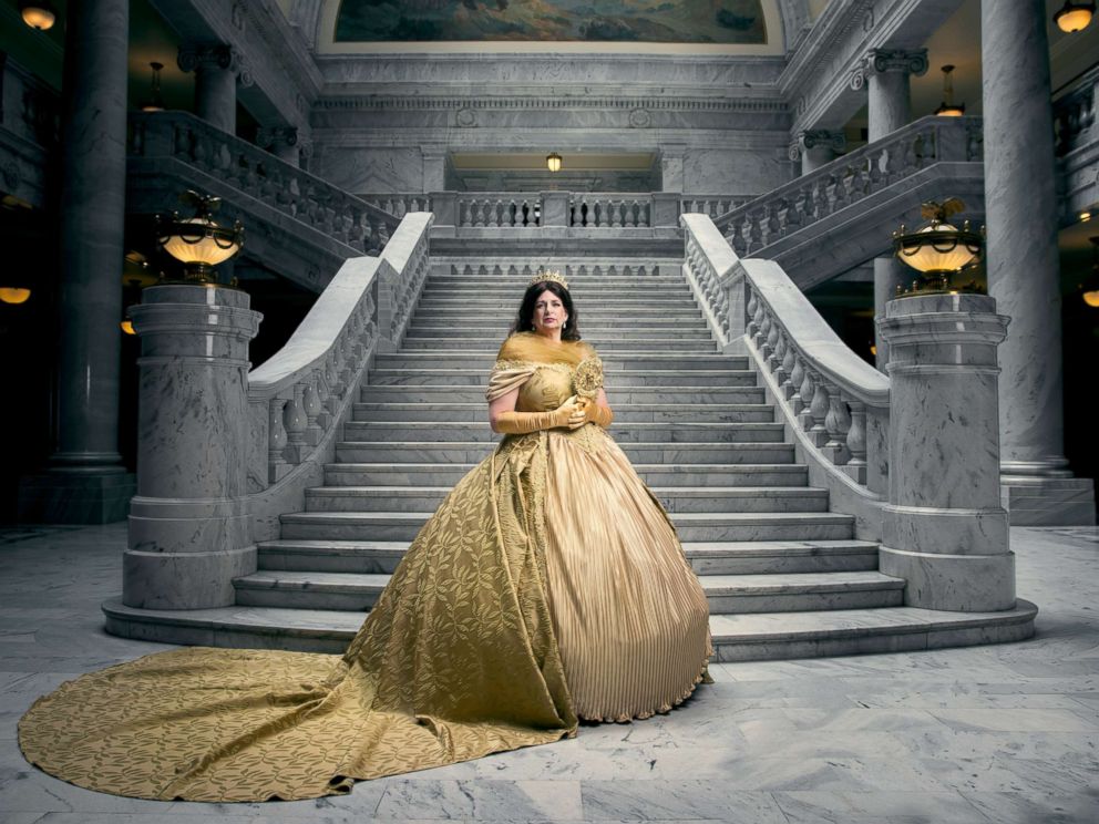 PHOTO: Linda Wadley poses as the mother of Belle from Disneys Beauty and the Beast in a photo shoot conceptualized by designer Nephi Garcia and photographer Tony Ross.