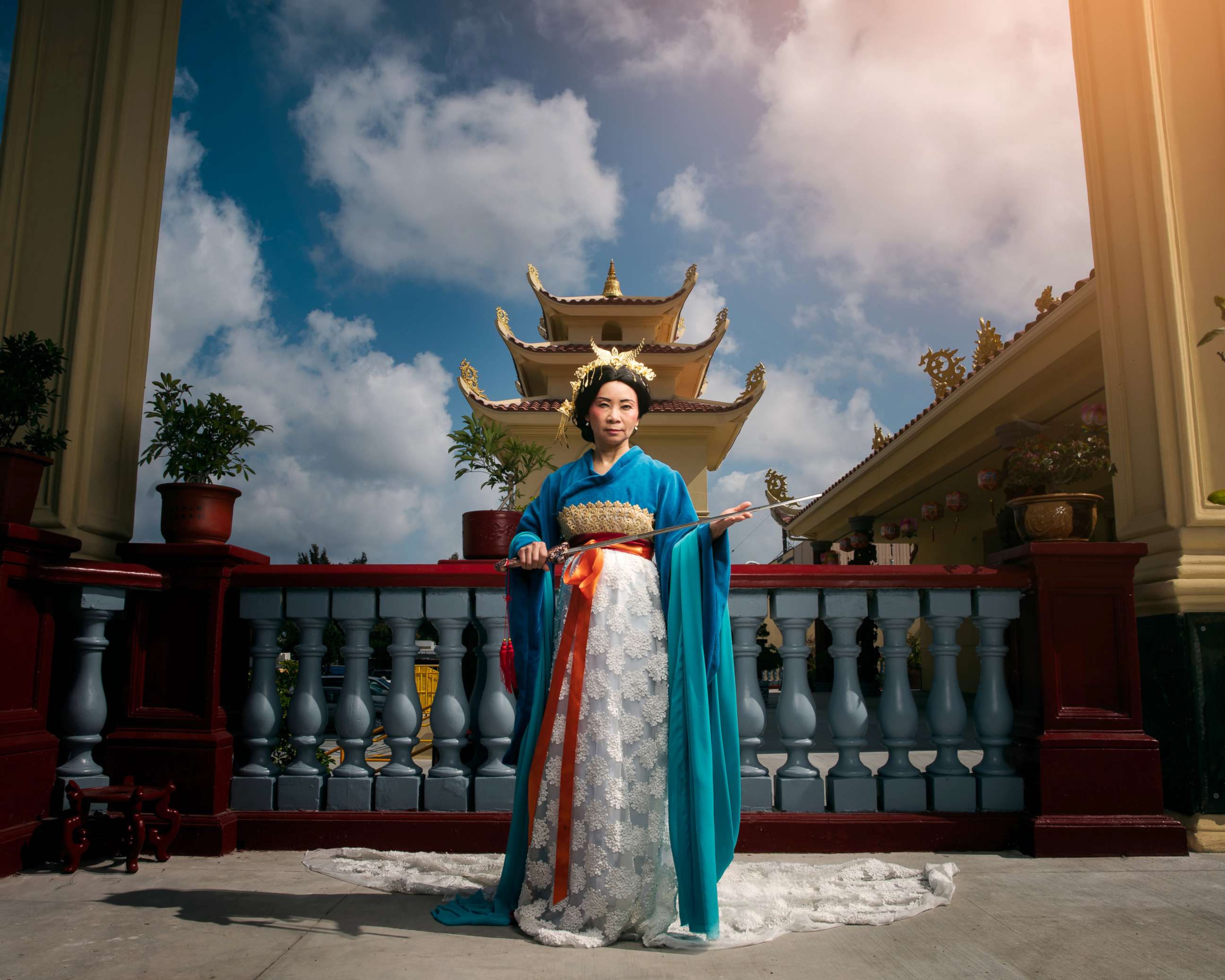 PHOTO: Mother Chi Huynh poses as Mulan's mother in a photo shoot conceptualized by designer Nephi Garcia and photographer Tony Ross.