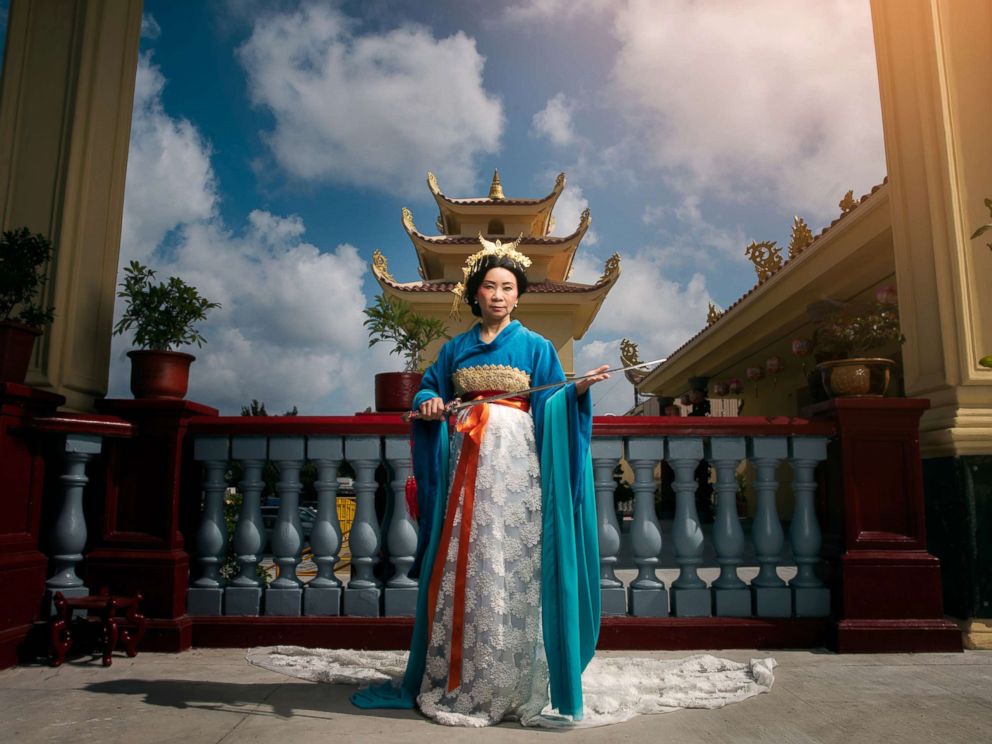 PHOTO: Mother Chi Huynh poses as Mulans mother in a photo shoot conceptualized by designer Nephi Garcia and photographer Tony Ross.