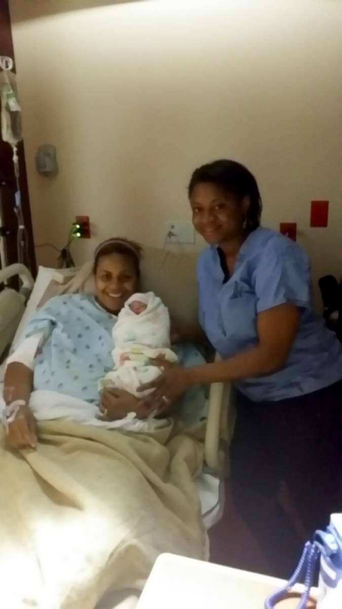 PHOTO: Dr. Laquita Martinez delivered the first child of her best friend and fellow doctor, Dr. Jocelyn Slaughter, on April 4, 2014.