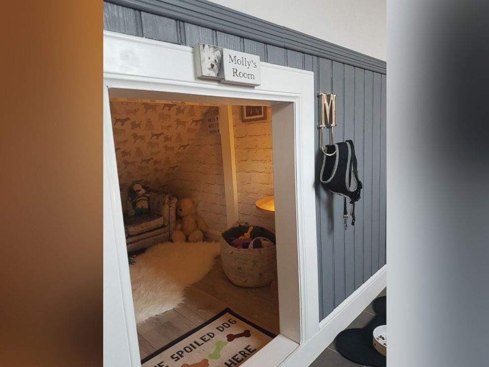 PHOTO: An after picture of Michael McGowans dog den that he created for his 3-year-old West Highland White Terrier named Molly.
