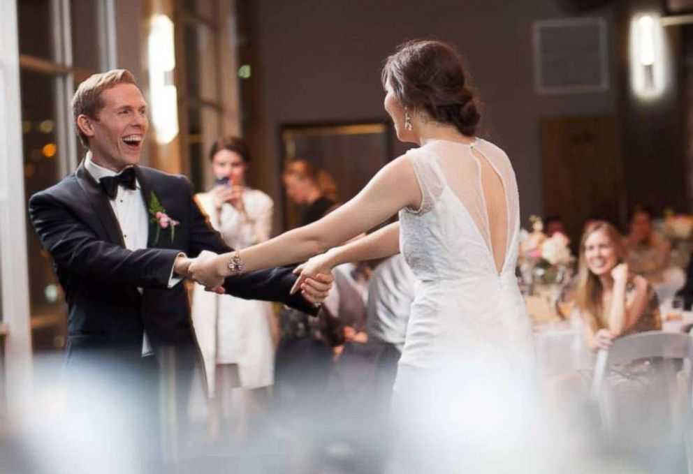 PHOTO: Steve Dziedzic and his wife Rebecca on their wedding day in 2014.