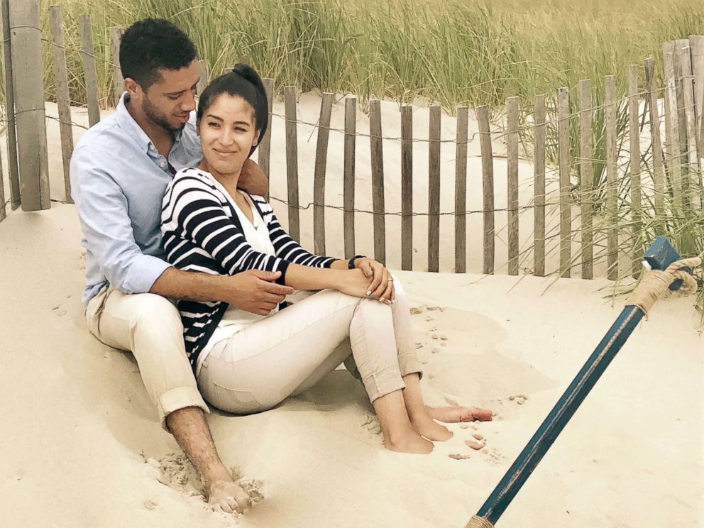 PHOTO: David Ruiz and Samantha Mills of New Jersey, seen in an undated handout photo, are getting married on April 22, 2018, which is Earth Day.