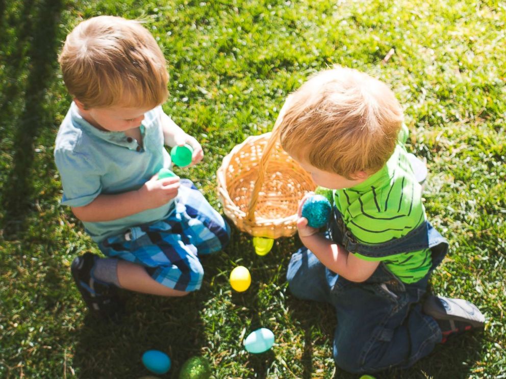 PHOTO: An undated stock photo of children with Easter eggs.