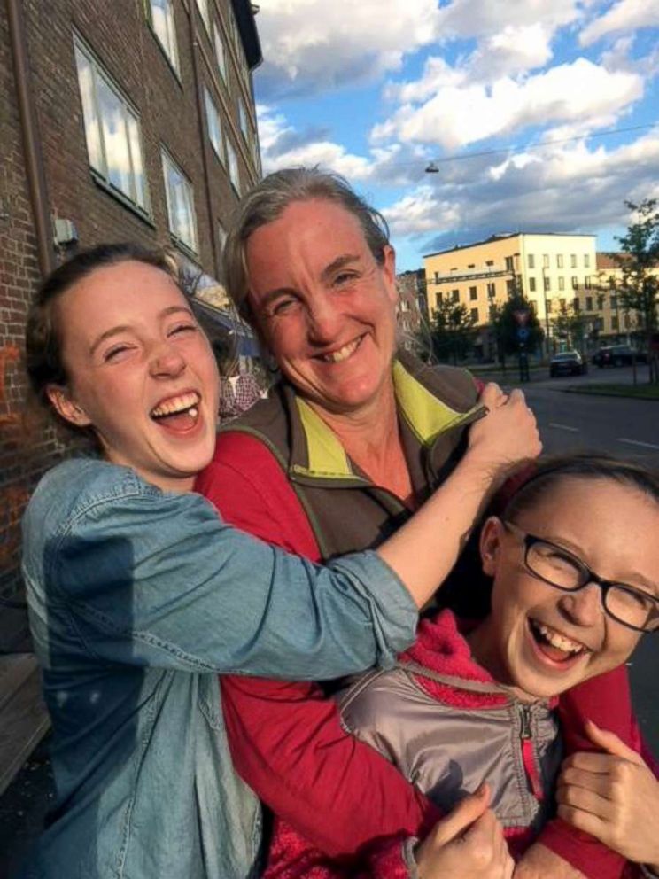 PHOTO: Elisabeth Stokes of Maine, seen with her daughters, Maggie, left, 15 and Sally, 13. Stokes said she stands by the title of "helicopter mom."