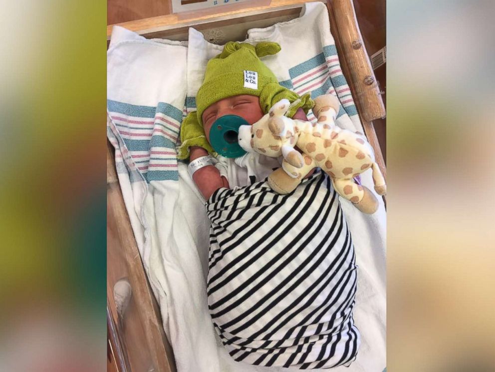 PHOTO: Jett Jacobs was born nearly a month early weighing 6 pounds, 2 ounces, hours after his mother, Dr. Emily Jacobs, 28, had delivered another patients baby at University of Iowa Hospitals and Clinics in Iowa City, Iowa.