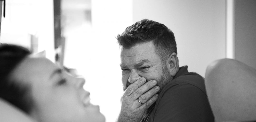 PHOTO: One dad's emotions ranged from nervous to joyful as he witnessed the birth of his second child.