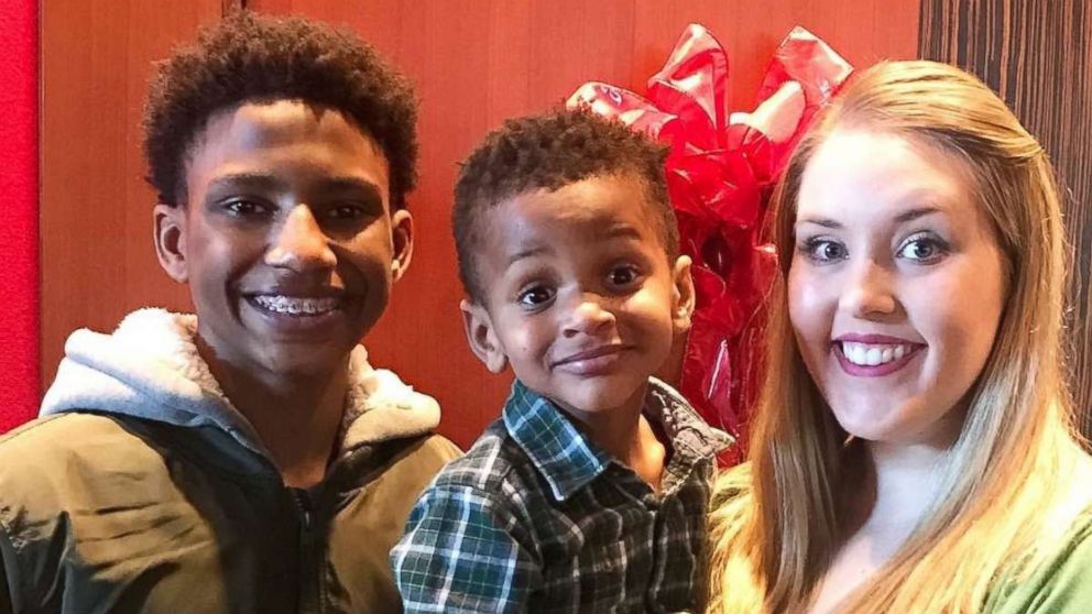 PHOTO: Teacher Chelsea Haley adopted Jerome Robinson, left, and his brother, Jace Robinson, after having Jerome as a student.