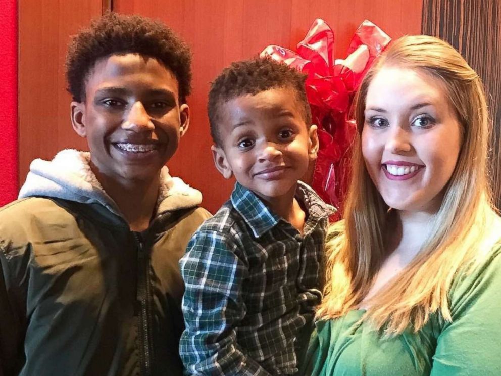 PHOTO: Teacher Chelsea Haley adopted Jerome Robinson, left, and his brother, Jace Robinson, after having Jerome as a student.