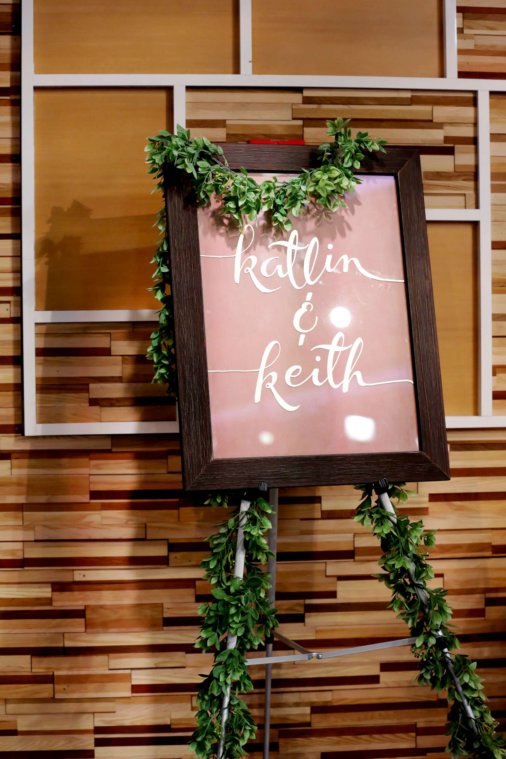 PHOTO: Put the couple's names or initials in a large frame.
