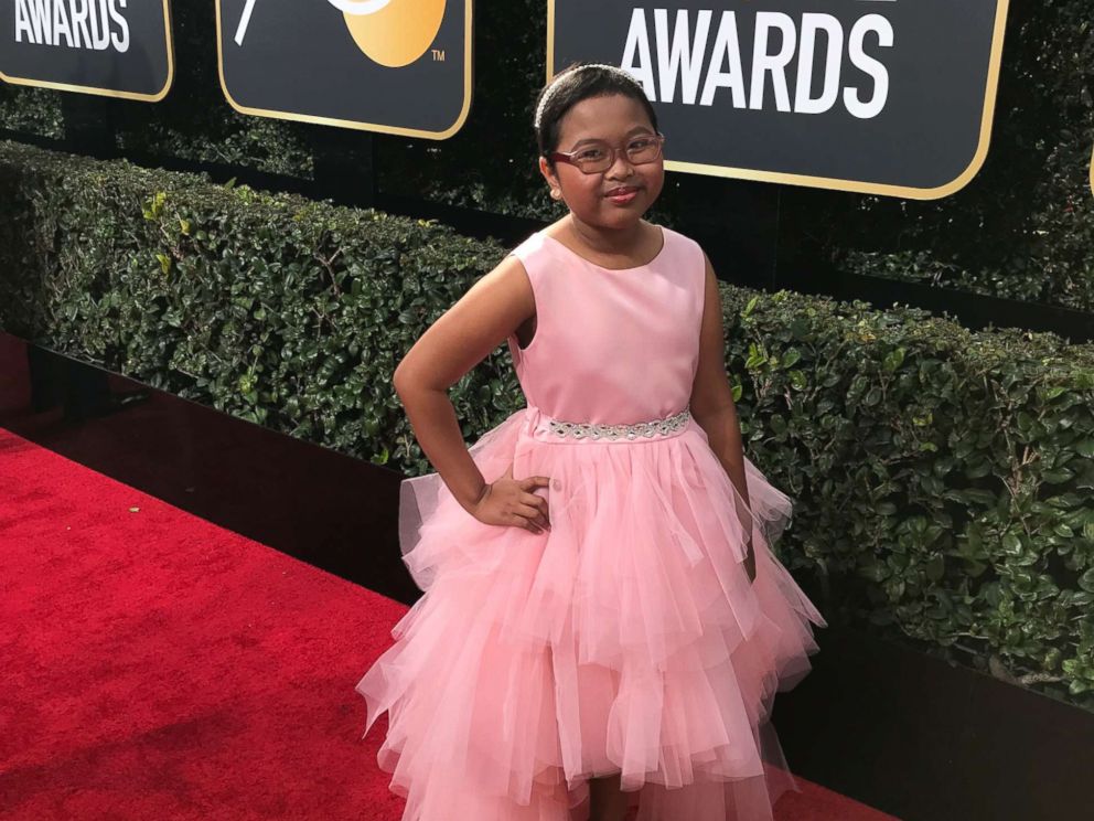 PHOTO: Francine Gascon, 10, photographed some of Hollywoods biggest stars on the red carpet at the Golden Globes.